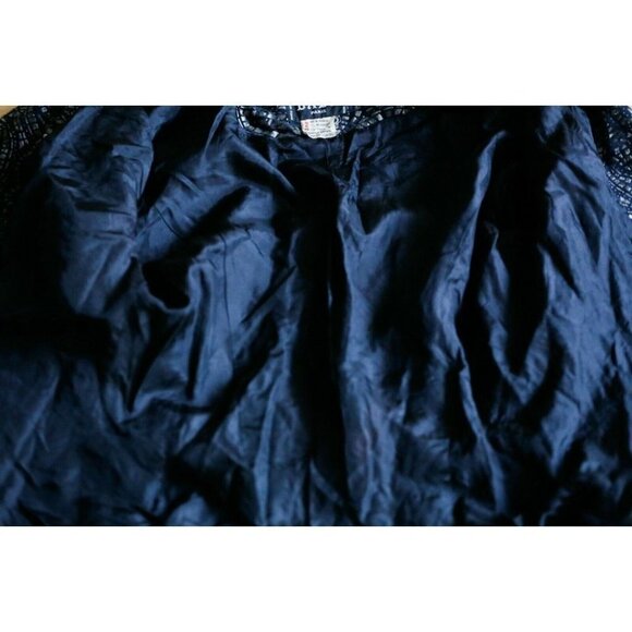 Babu Paris Textured Paisley Print Stained Glass Window Look Cropped Blazer 2 - Picture 9 of 9